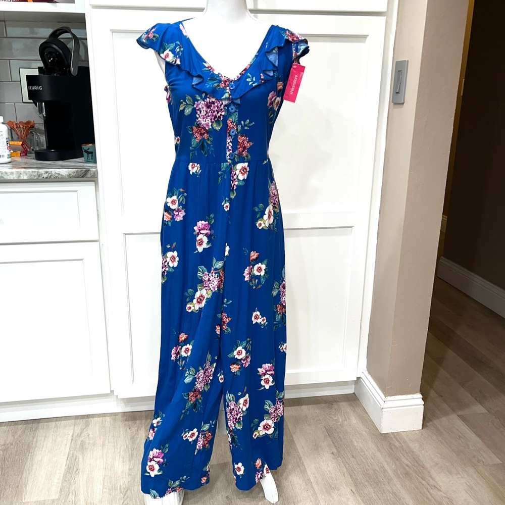 Navy Blue Pantsuit Floral by Xhilaration XS
